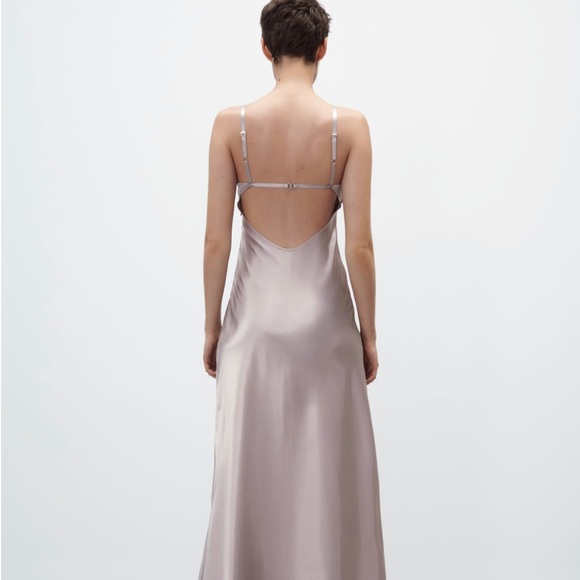 ZARA NWT SATIN SLIP DRESS XL - Picture 8 of 9